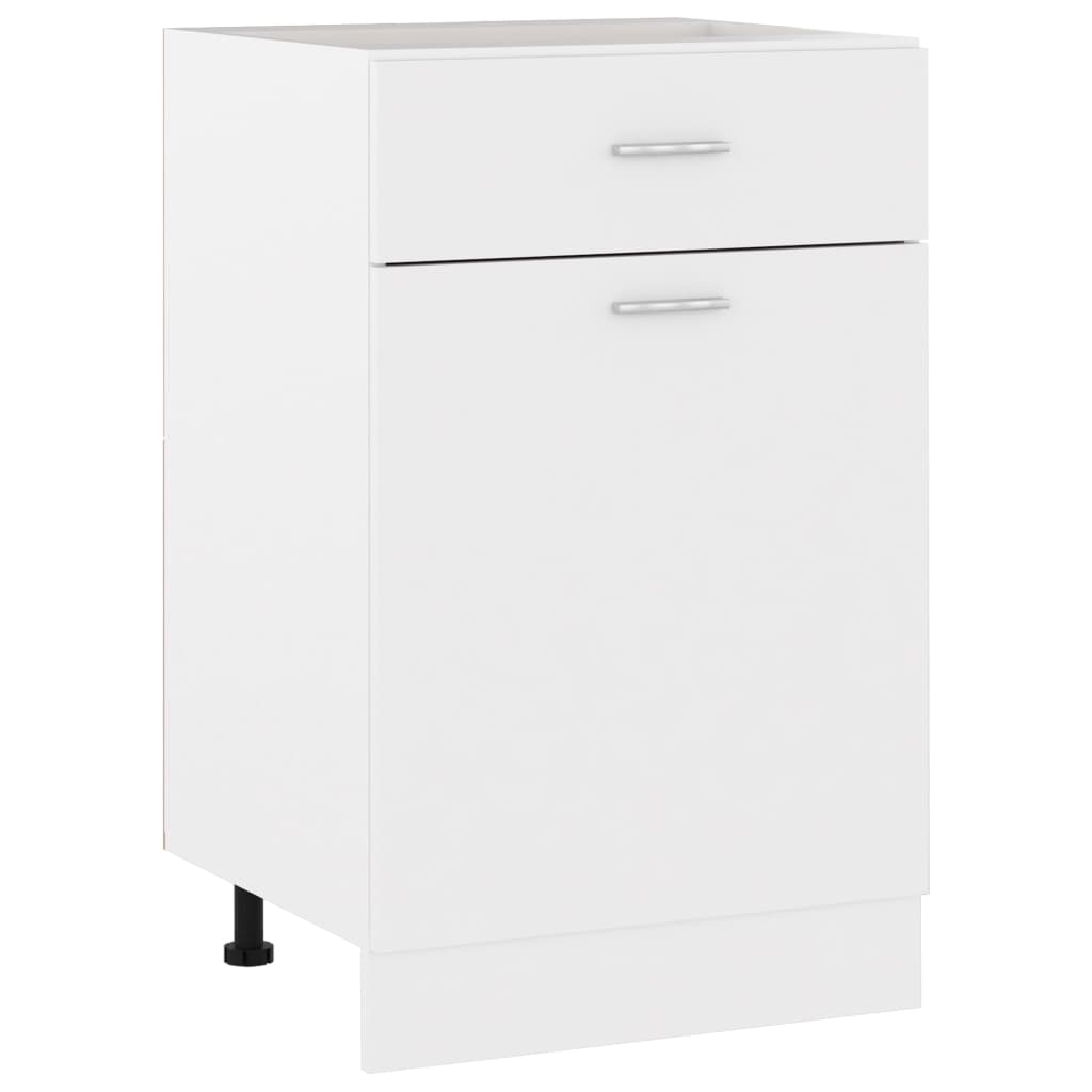 vidaXL Dulap inferior cu sertar “Lyon”, alb, 50x46x81,5 cm
