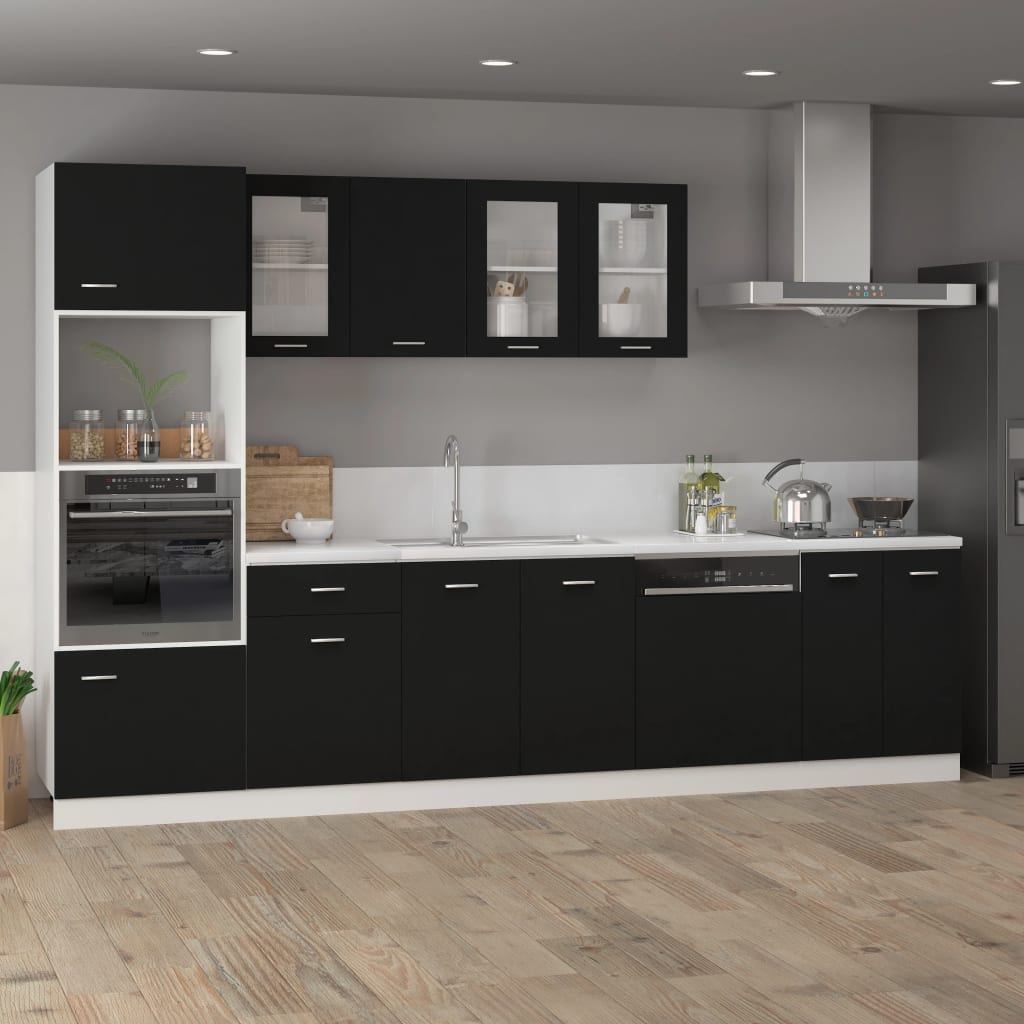 vidaXL Dulap inferior cu sertar “Lyon”, negru, 50x46x81,5 cm