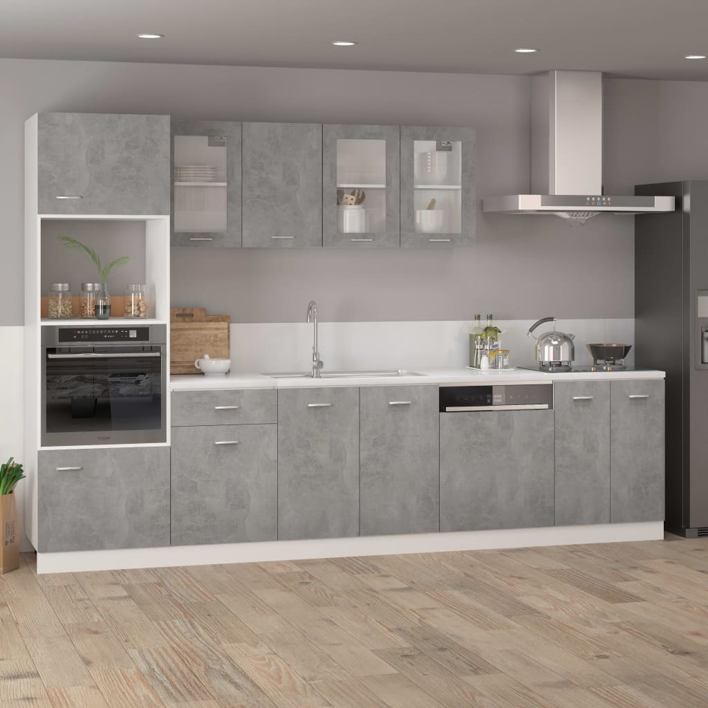 vidaXL Dulap inferior cu sertar “Lyon” gri beton 50x46x81,5 cm