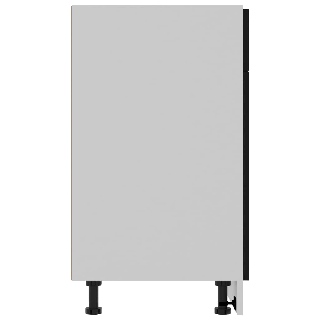 vidaXL Dulap inferior cu sertar “Lyon”, negru, 80x46x81,5 cm