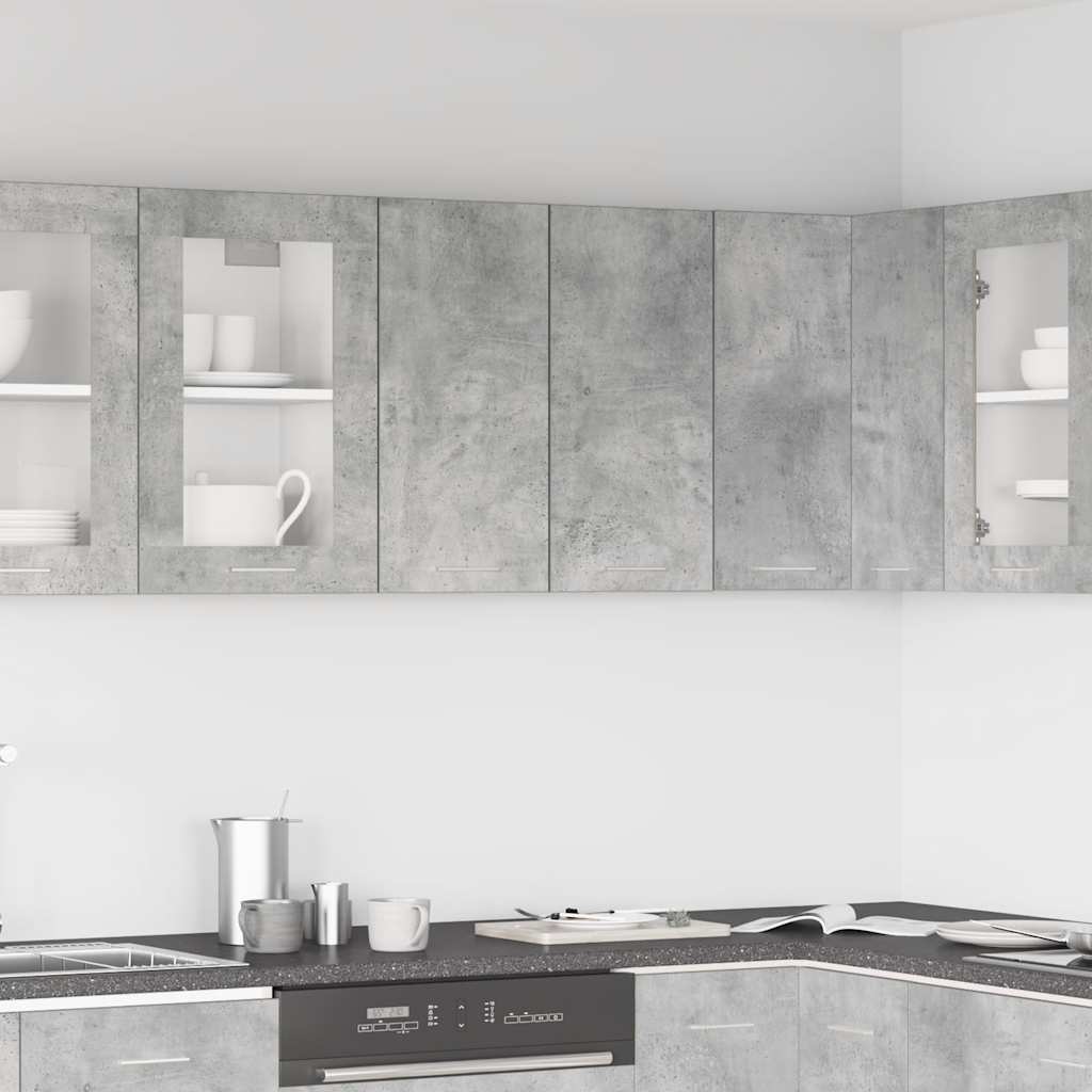 vidaXL Dulap suspendat “Lyon”, gri beton, 60x31x60 cm, lemn prelucrat vidaXL Dulap suspendat “Lyon”, gri beton, 60x31x60 cm, lemn prelucrat