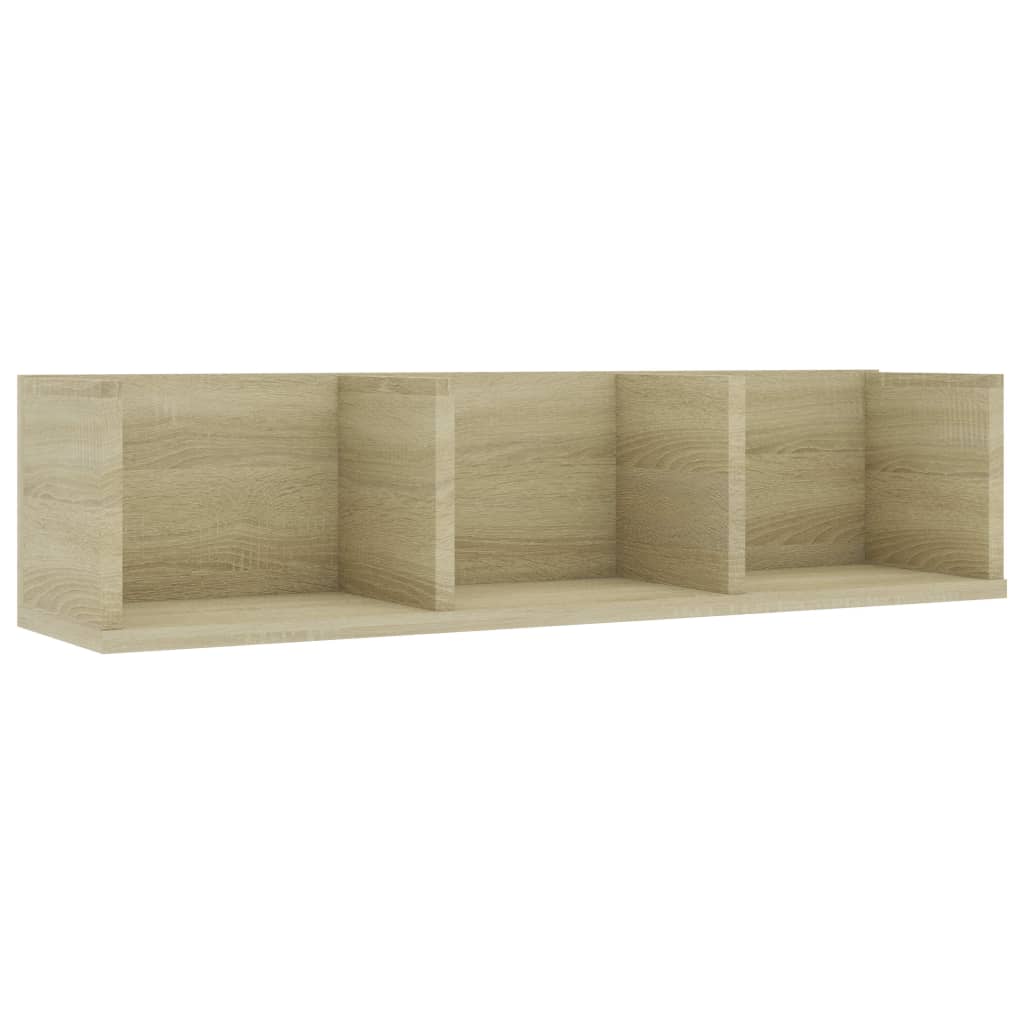 vidaXL Raft de perete CD-uri stejar Sonoma 75x18x18 cm lemn prelucrat vidaXL Raft de perete CD-uri stejar Sonoma 75x18x18 cm lemn prelucrat
