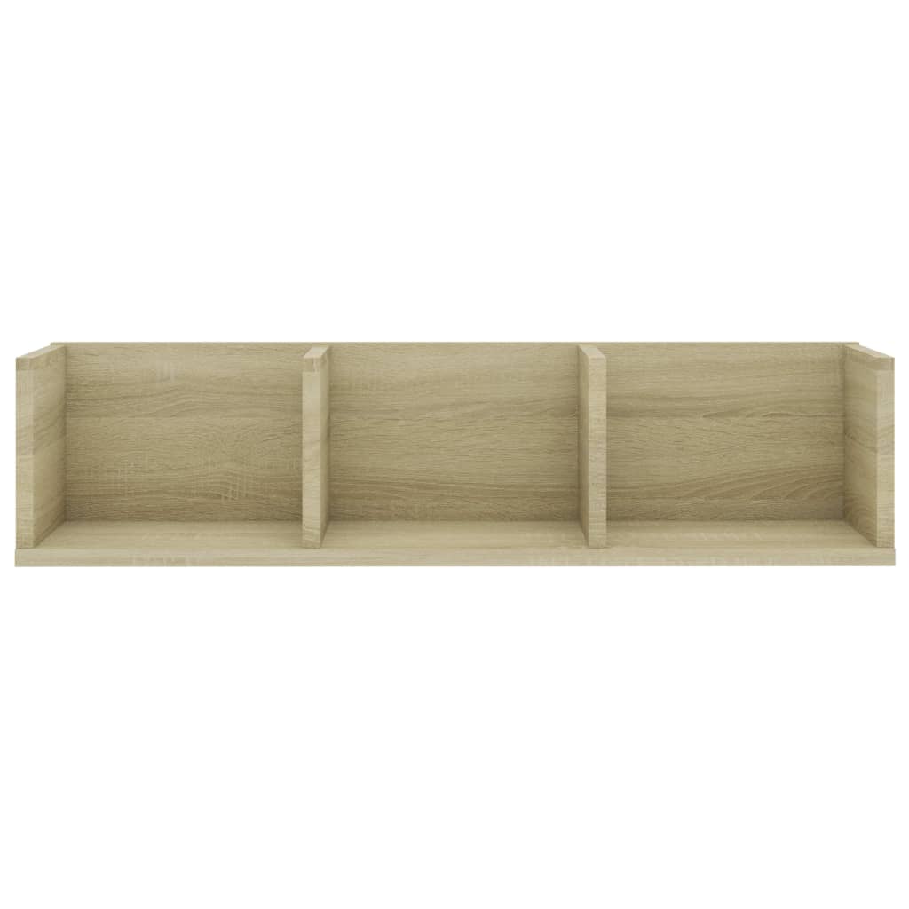 vidaXL Raft de perete CD-uri stejar Sonoma 75x18x18 cm lemn prelucrat vidaXL Raft de perete CD-uri stejar Sonoma 75x18x18 cm lemn prelucrat