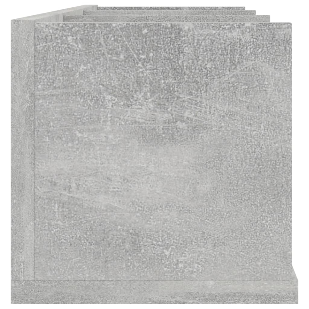vidaXL Raft de perete CD-uri, gri beton, 75x18x18 cm, lemn prelucrat vidaXL Raft de perete CD-uri, gri beton, 75x18x18 cm, lemn prelucrat