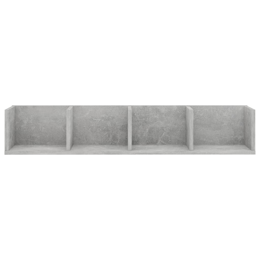 vidaXL Raft de perete CD-uri, gri beton, 100x18x18 cm, lemn prelucrat vidaXL Raft de perete CD-uri, gri beton, 100x18x18 cm, lemn prelucrat