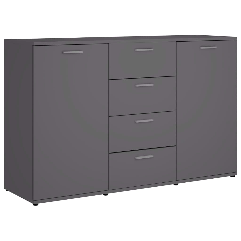 vidaXL Dulap, gri, 120 x 35,5 x 75 cm, lemn prelucrat