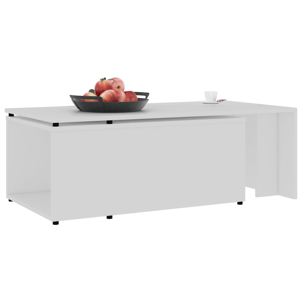 vidaXL Măsuță de cafea, alb, 150x50x35 cm, lemn prelucrat