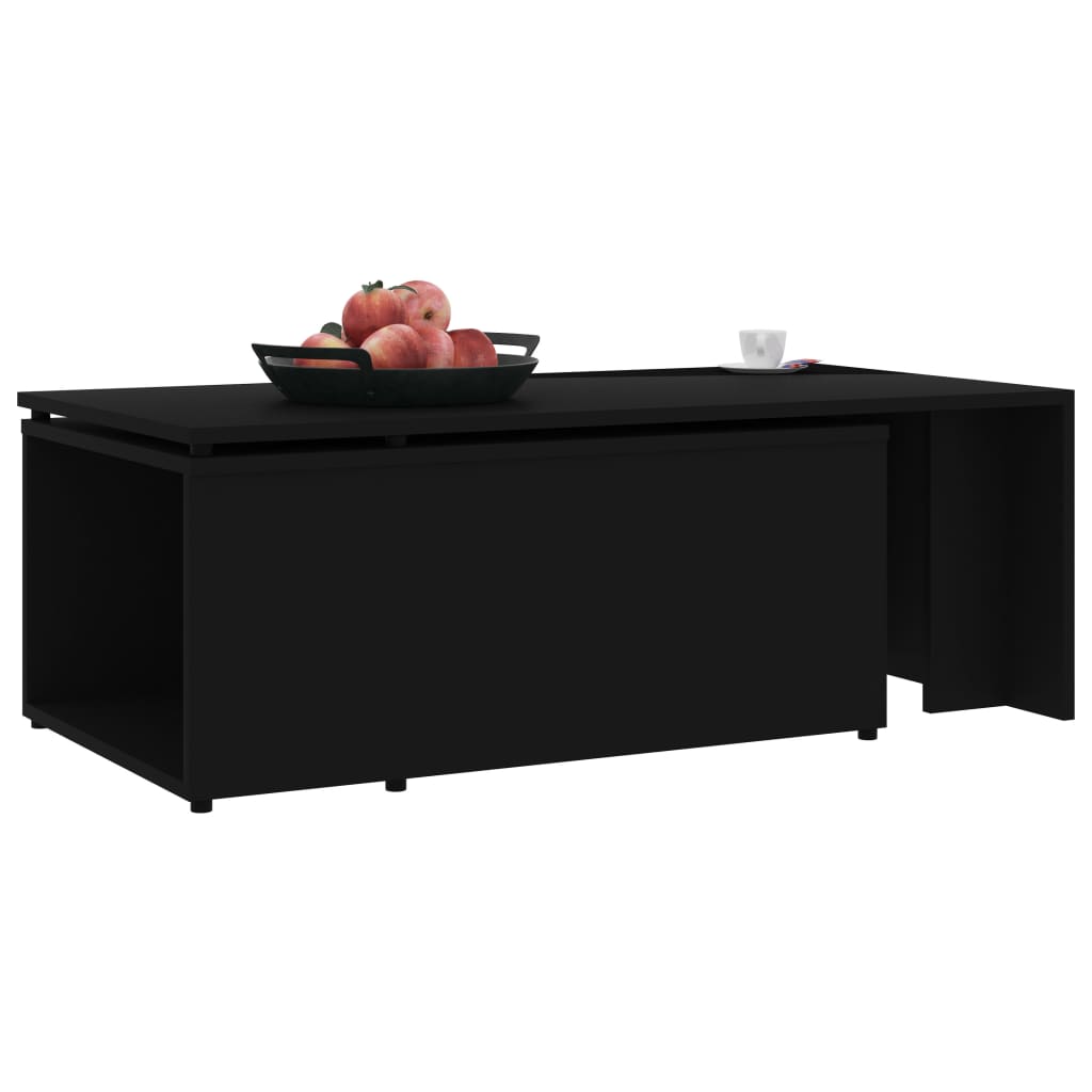 vidaXL Măsuță de cafea, negru, 150x50x35 cm, lemn prelucrat vidaXL Măsuță de cafea, negru, 150x50x35 cm, lemn prelucrat
