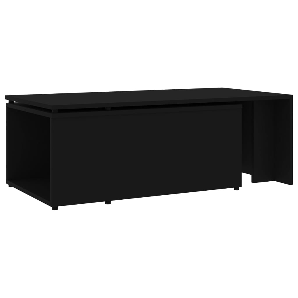 vidaXL Măsuță de cafea, negru, 150x50x35 cm, lemn prelucrat vidaXL Măsuță de cafea, negru, 150x50x35 cm, lemn prelucrat