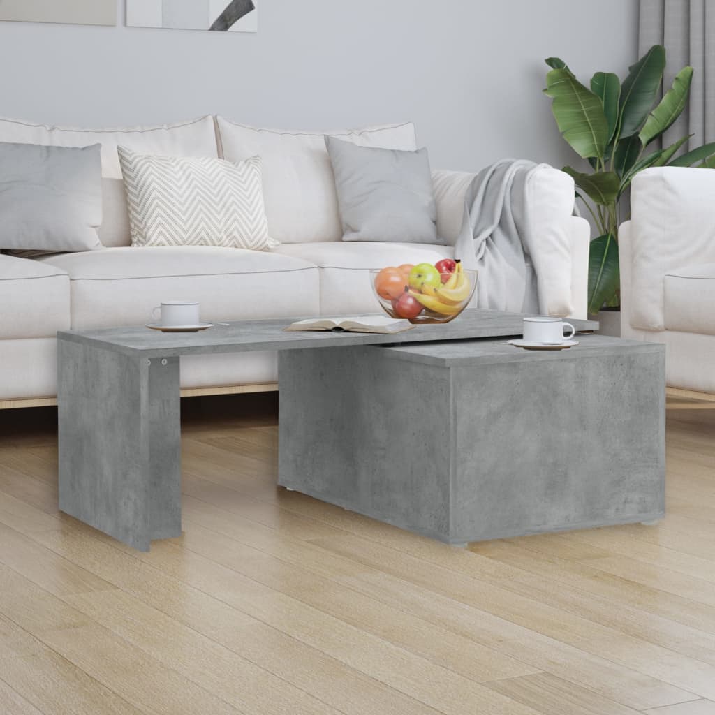 vidaXL Măsuță de cafea, gri beton, 150 x 50 x 35 cm, lemn prelucrat vidaXL Măsuță de cafea, gri beton, 150 x 50 x 35 cm, lemn prelucrat
