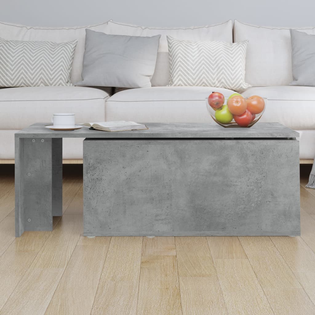 vidaXL Măsuță de cafea, gri beton, 150 x 50 x 35 cm, lemn prelucrat vidaXL Măsuță de cafea, gri beton, 150 x 50 x 35 cm, lemn prelucrat