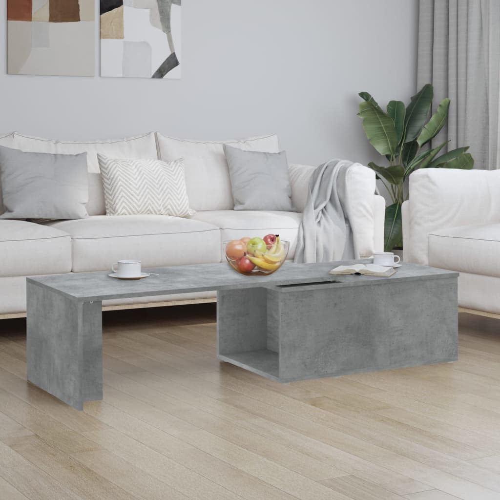 vidaXL Măsuță de cafea, gri beton, 150 x 50 x 35 cm, lemn prelucrat vidaXL Măsuță de cafea, gri beton, 150 x 50 x 35 cm, lemn prelucrat