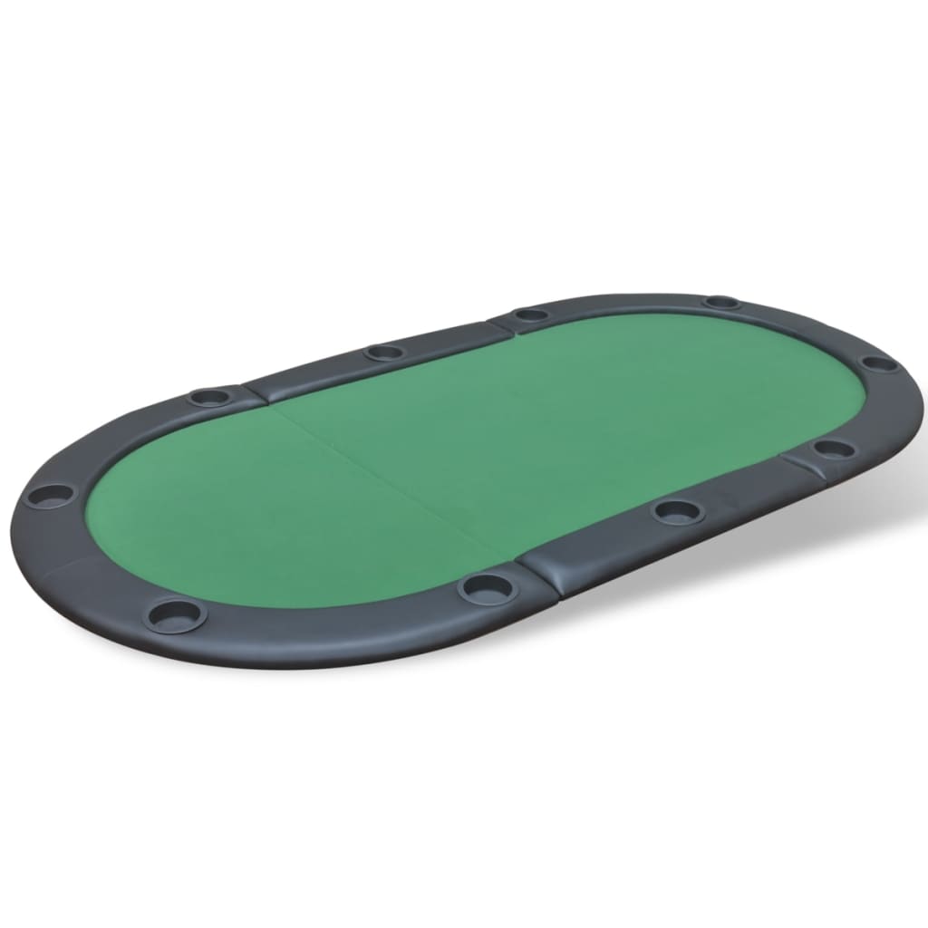vidaXL Blat de masă de poker pentru 10 jucători, pliabil, verde vidaXL Blat de masă de poker pentru 10 jucători, pliabil, verde