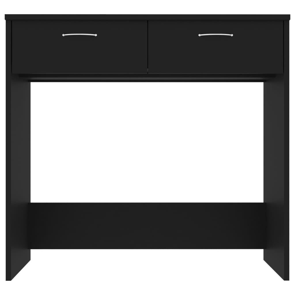 vidaXL Birou, negru, 80x40x75 cm, lemn prelucrat