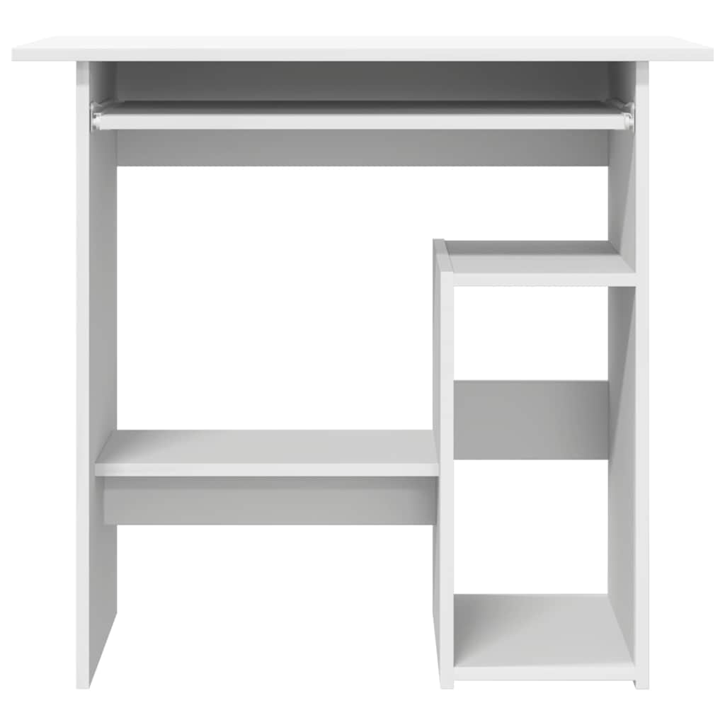 vidaXL Birou, alb, 80 x 45 x 74 cm, lemn prelucrat