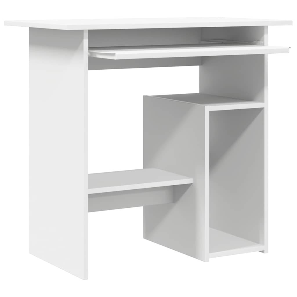 vidaXL Birou, alb, 80 x 45 x 74 cm, lemn prelucrat