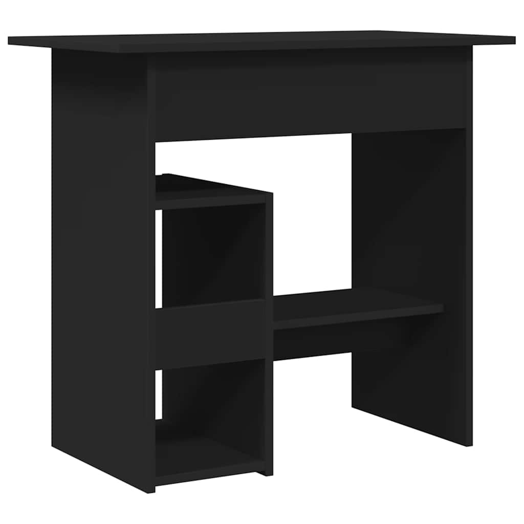 vidaXL Birou, negru, 80x45x74 cm, lemn prelucrat