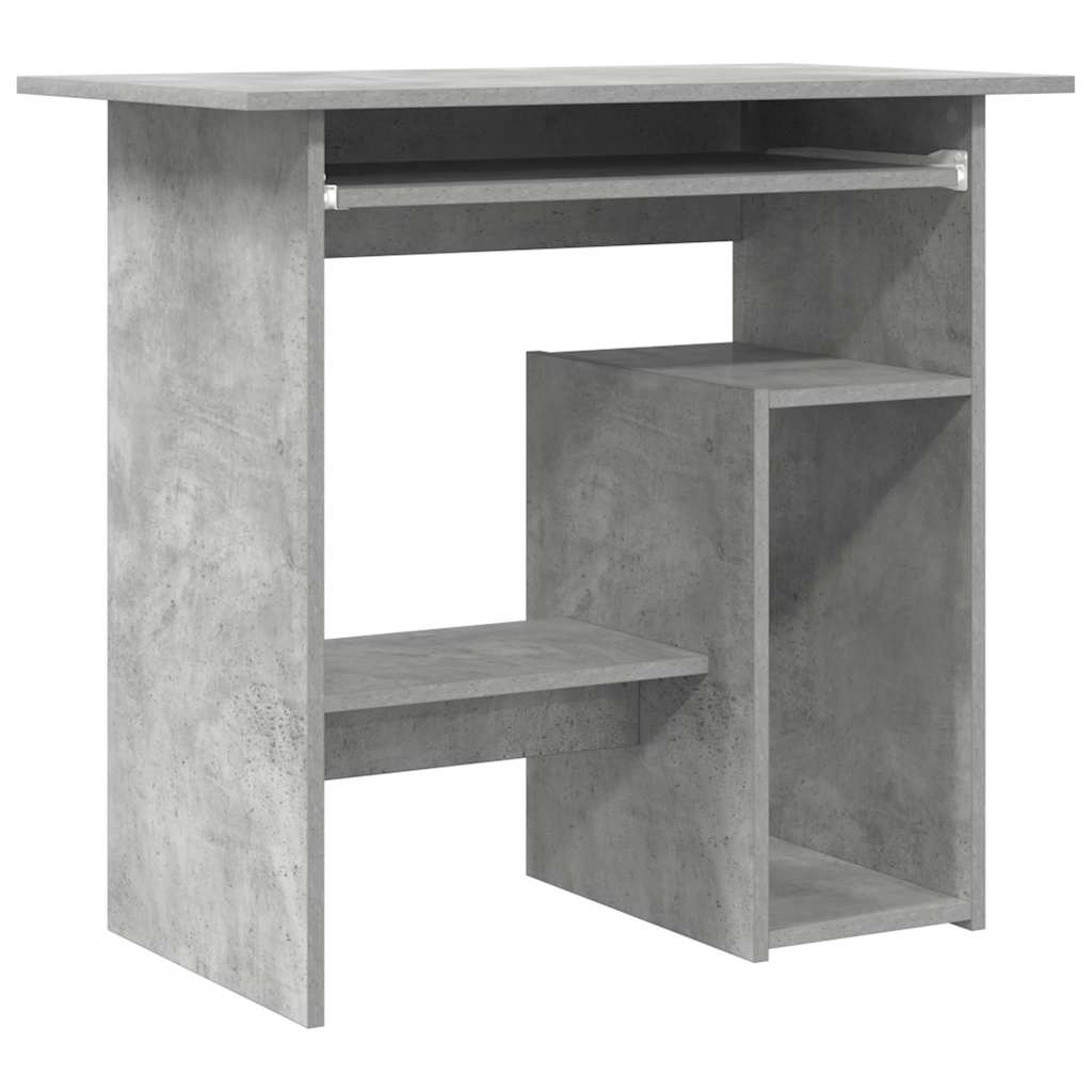 vidaXL Birou, gri beton, 80x45x74 cm, lemn prelucrat