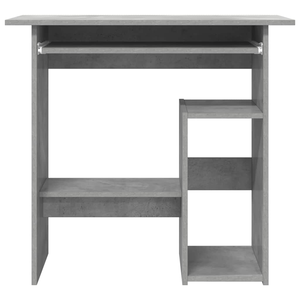 vidaXL Birou, gri beton, 80x45x74 cm, lemn prelucrat