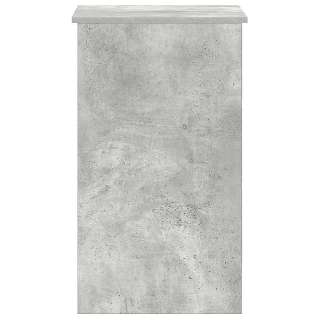 vidaXL Birou, gri beton, 90 x 45 x 76 cm, lemn prelucrat