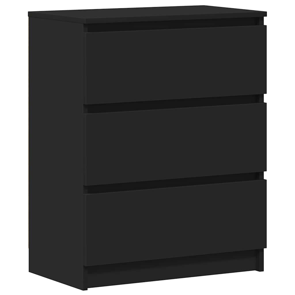 vidaXL Dulap, negru, 60 x 35 x 76 cm, lemn prelucrat