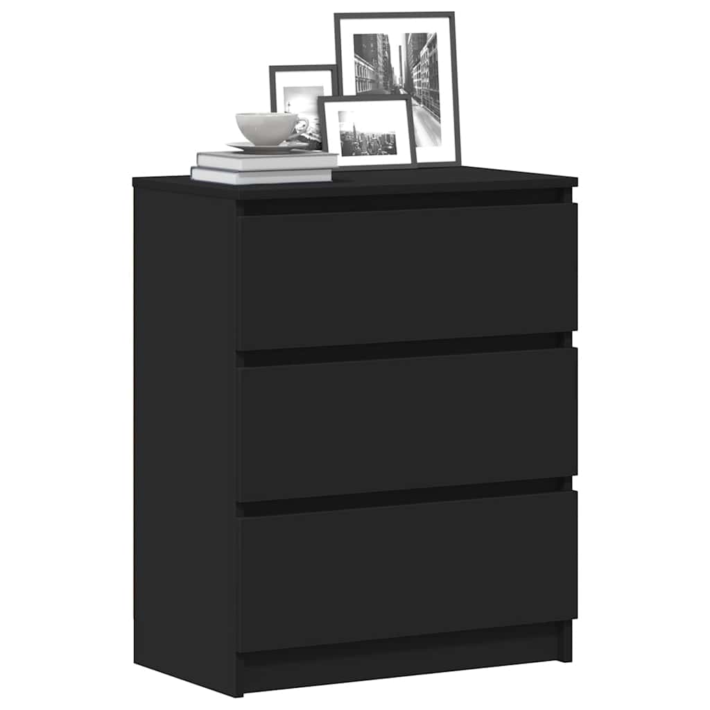 vidaXL Dulap, negru, 60 x 35 x 76 cm, lemn prelucrat