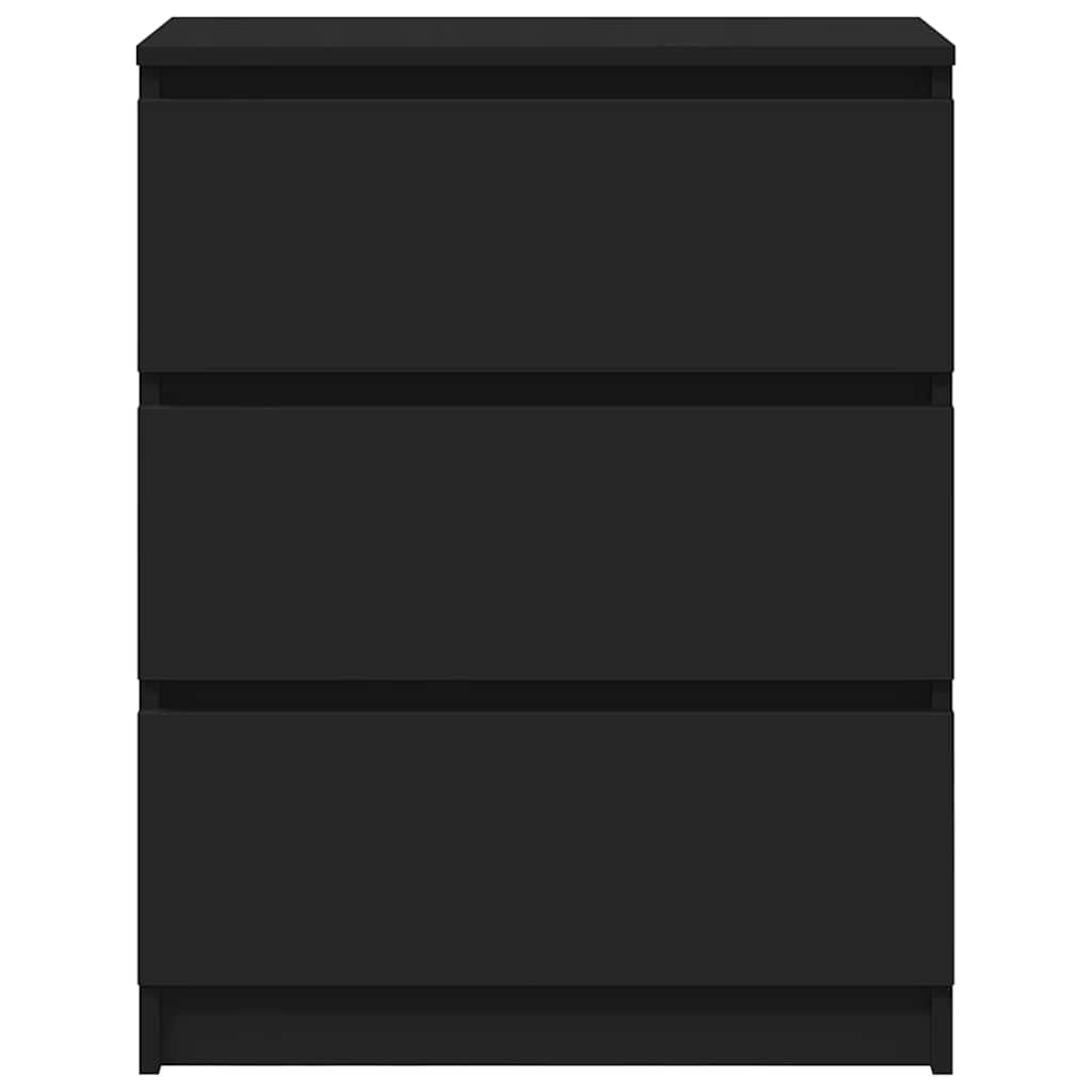 vidaXL Dulap, negru, 60 x 35 x 76 cm, lemn prelucrat