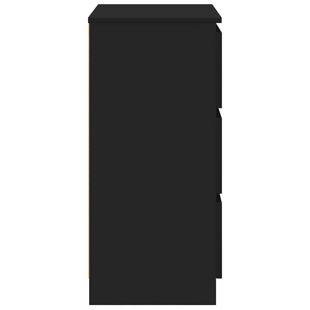 vidaXL Dulap, negru, 60 x 35 x 76 cm, lemn prelucrat