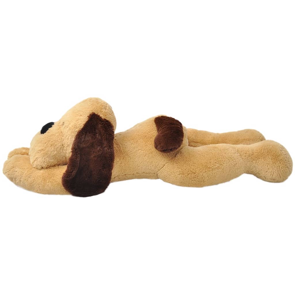vidaXL Cățel de pluș de jucărie, maro, 80 cm