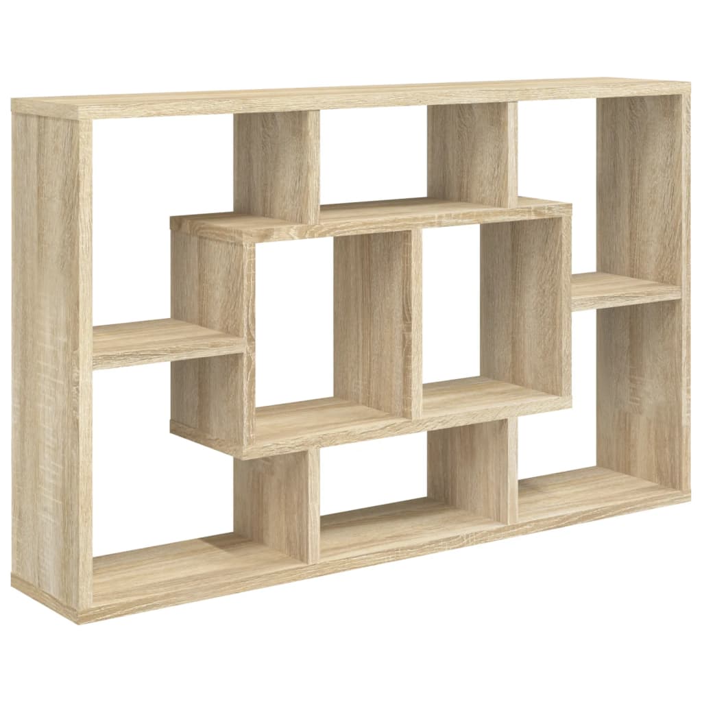 vidaXL Raft de perete, stejar Sonoma, 85x16x52,5 cm, lemn prelucrat