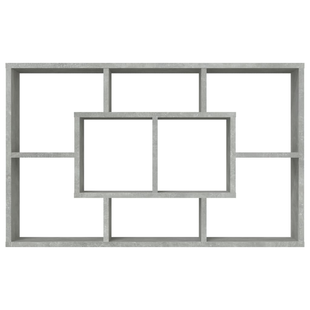 vidaXL Raft de perete, gri beton, 85x16x52,5 cm, lemn prelucrat