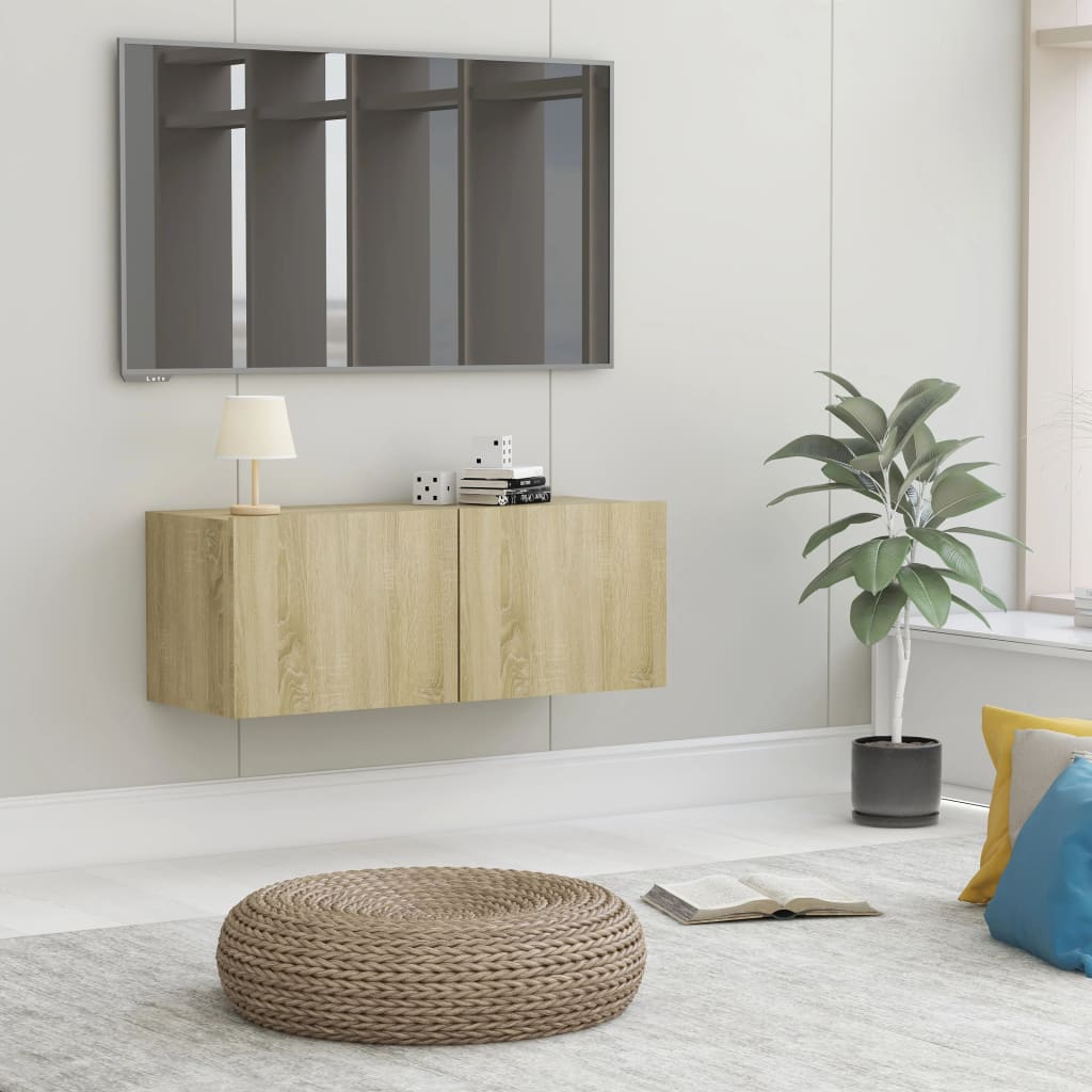 vidaXL Comodă TV, stejar Sonoma, 80 x 30 x 30 cm, lemn prelucrat vidaXL Comodă TV, stejar Sonoma, 80 x 30 x 30 cm, lemn prelucrat