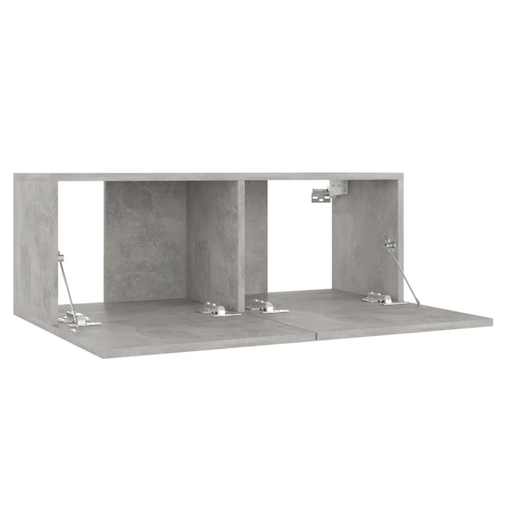 vidaXL Comodă TV, gri beton, 80 x 30 x 30 cm, lemn prelucrat vidaXL Comodă TV, gri beton, 80 x 30 x 30 cm, lemn prelucrat