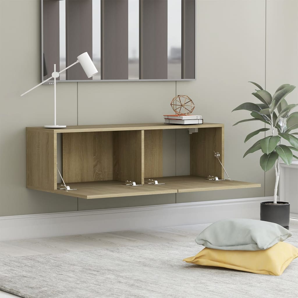 vidaXL Comodă TV, stejar Sonoma, 100 x 30 x 30 cm, lemn prelucrat vidaXL Comodă TV, stejar Sonoma, 100 x 30 x 30 cm, lemn prelucrat