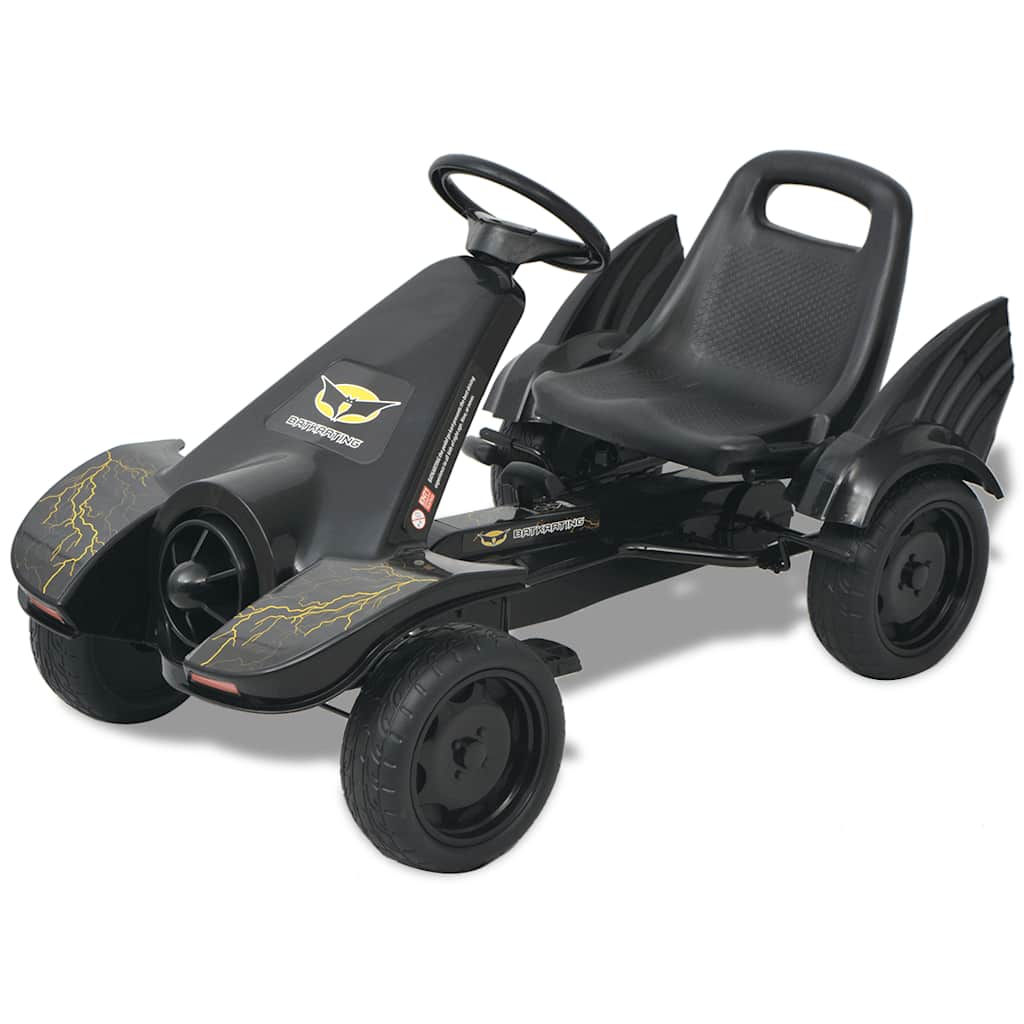 vidaXL Mașinuță kart cu șezut reglabil neagră vidaXL Mașinuță kart cu șezut reglabil neagră