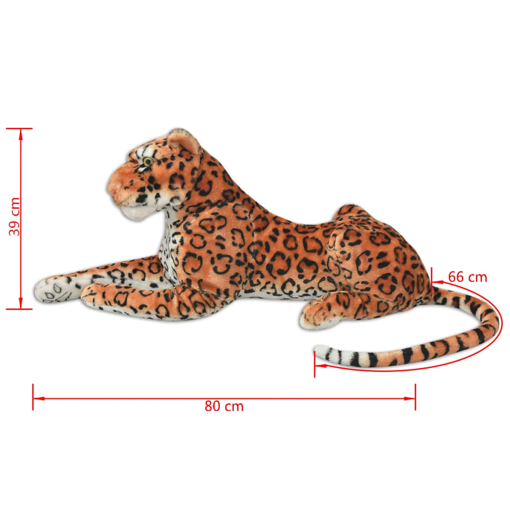 vidaXL Leopard de jucărie din pluș maro XXL vidaXL Leopard de jucărie din pluș maro XXL