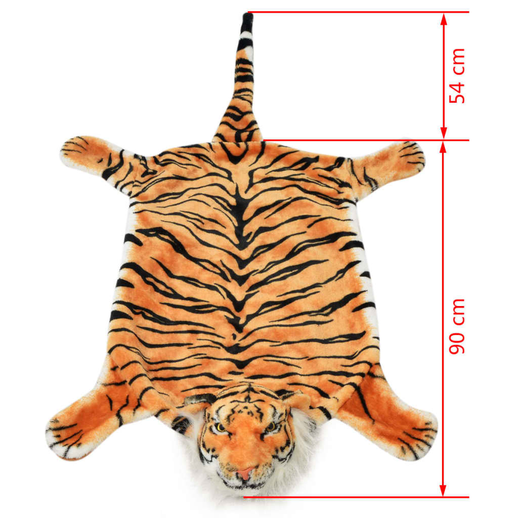 vidaXL Covor model tigru 144 cm Pluș Maro