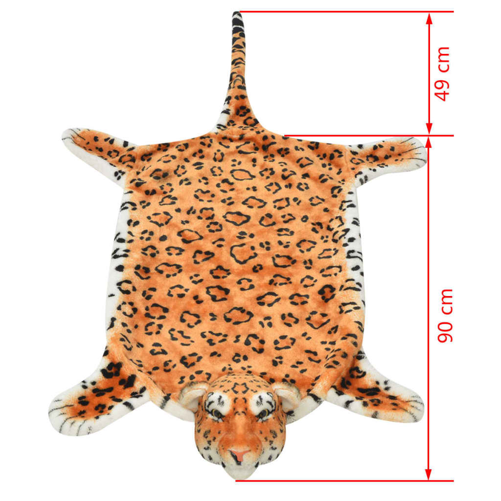vidaXL Covor cu model leopard 139 cm Pluș Maro