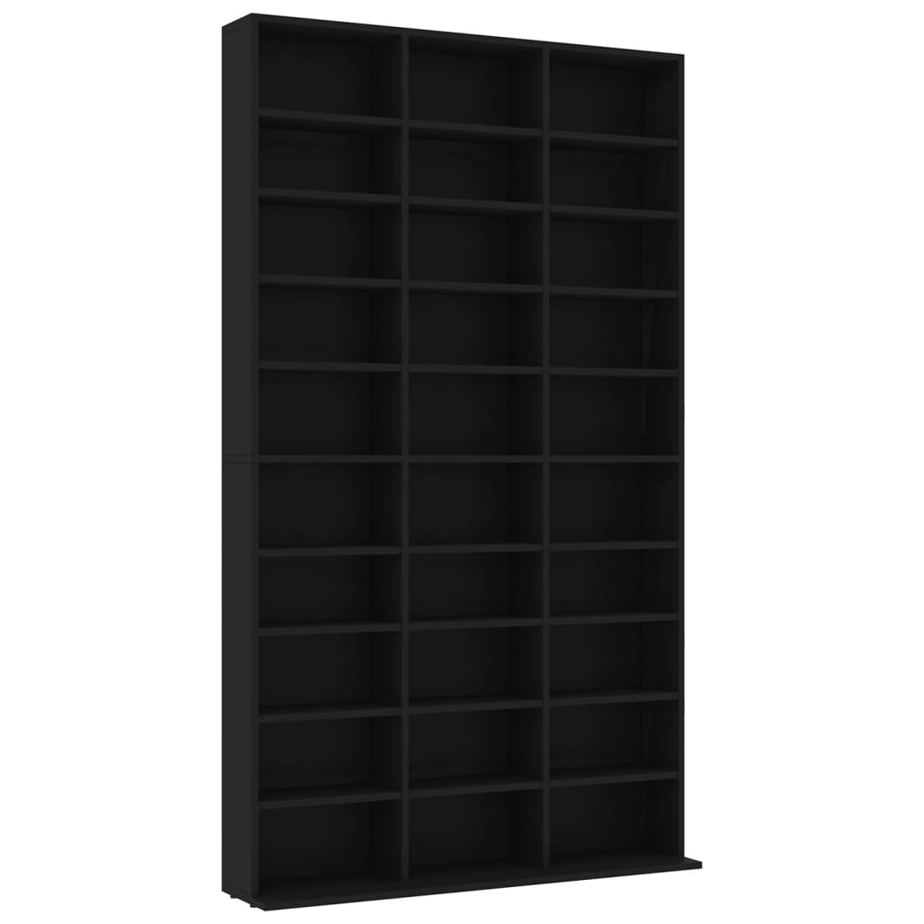 vidaXL Dulap pentru CD-uri, negru, 102x16x177,5 cm, lemn compozit vidaXL Dulap pentru CD-uri, negru, 102x16x177,5 cm, lemn compozit