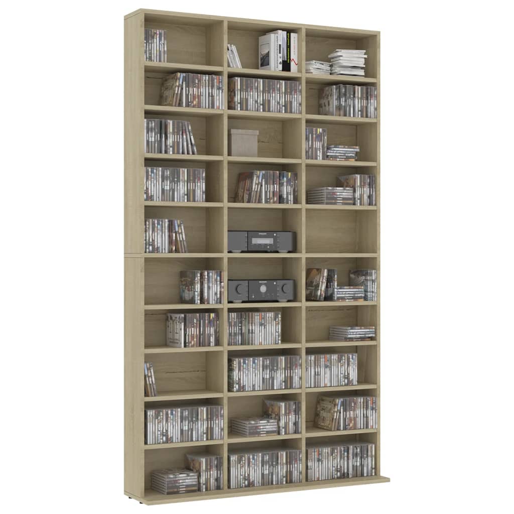 vidaXL Dulap pentru CD-uri stejar sonoma 102x16x177,5 cm lemn compozit vidaXL Dulap pentru CD-uri stejar sonoma 102x16x177,5 cm lemn compozit