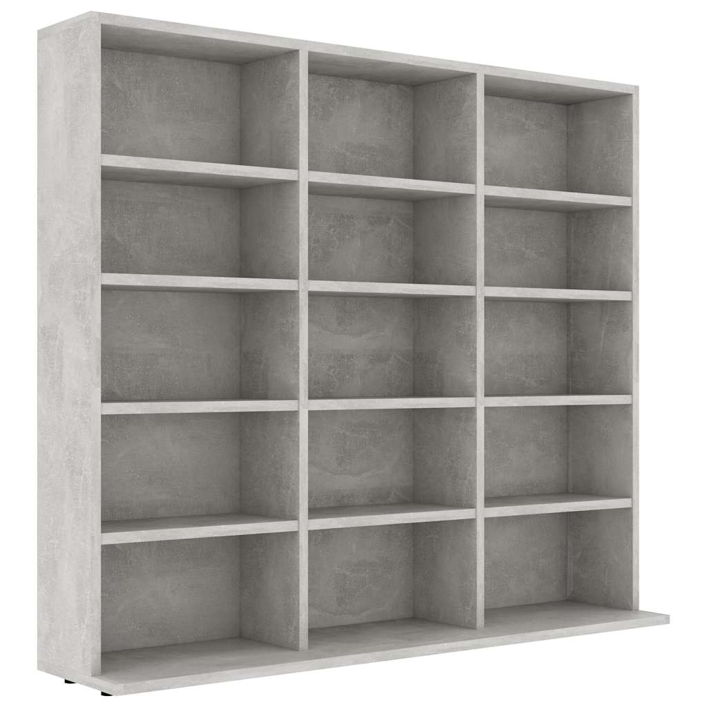 vidaXL Dulap pentru CD-uri, gri beton, 100x23x89,5 cm, lemn prelucrat vidaXL Dulap pentru CD-uri, gri beton, 100x23x89,5 cm, lemn prelucrat