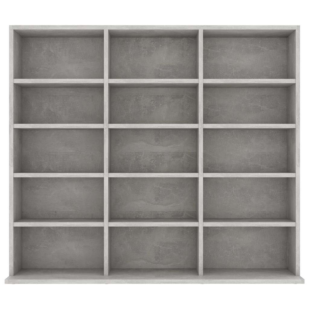 vidaXL Dulap pentru CD-uri, gri beton, 100x23x89,5 cm, lemn prelucrat vidaXL Dulap pentru CD-uri, gri beton, 100x23x89,5 cm, lemn prelucrat