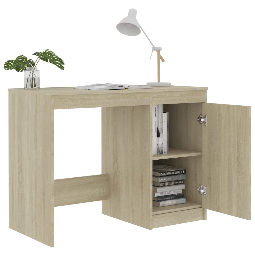 vidaXL Birou, stejar sonoma, 100x50x76 cm, lemn prelucrat vidaXL Birou, stejar sonoma, 100x50x76 cm, lemn prelucrat