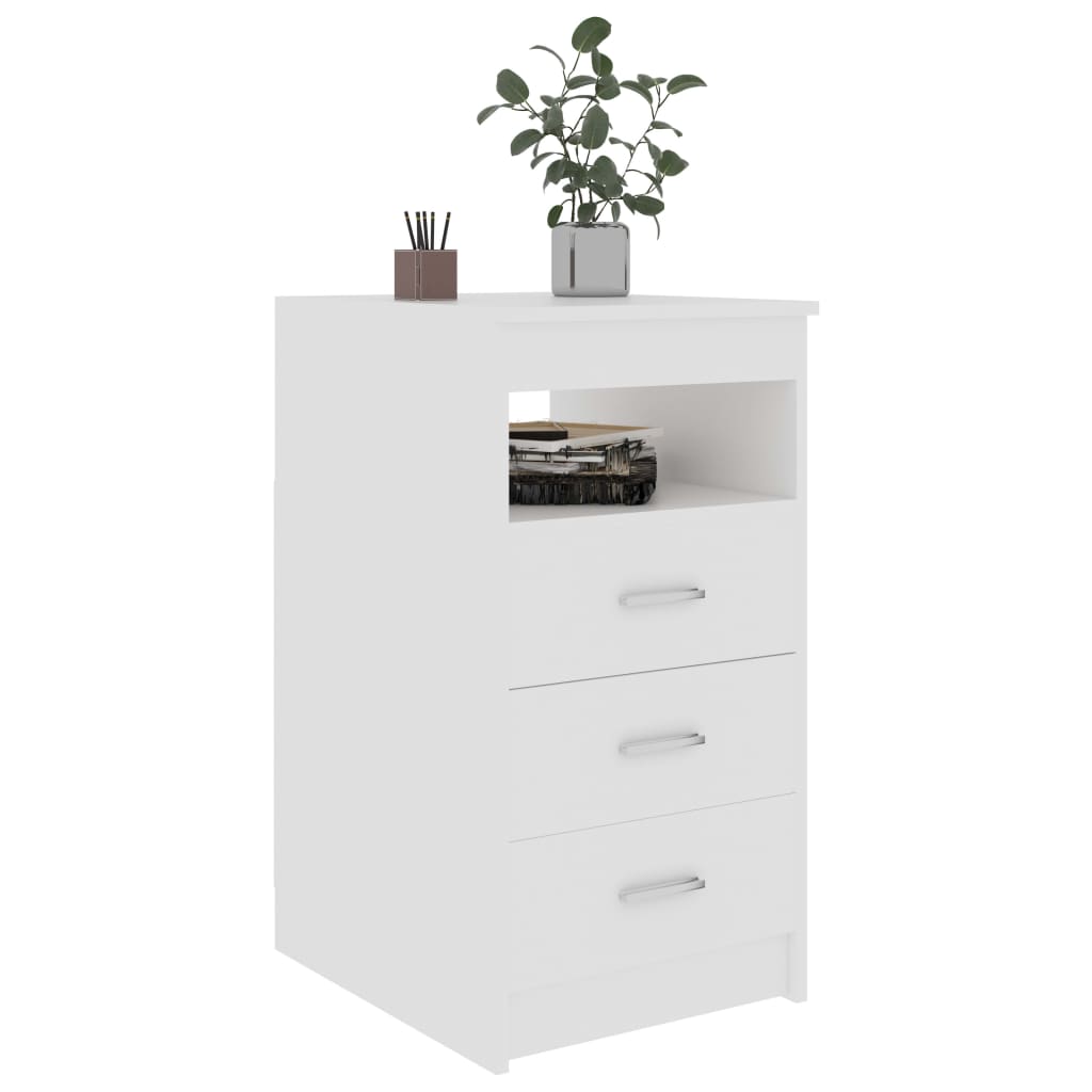 vidaXL Dulap cu sertare, alb, 40x50x76 cm, lemn compozit vidaXL Dulap cu sertare, alb, 40x50x76 cm, lemn compozit