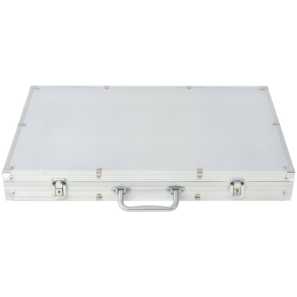 vidaXL Set de poker cu 1000 de jetoane din aluminiu vidaXL Set de poker cu 1000 de jetoane din aluminiu