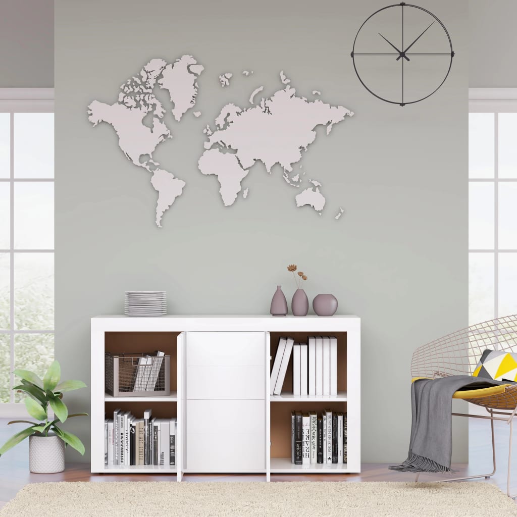 vidaXL Dulap, alb extralucios, 120x36x69 cm, lemn prelucrat