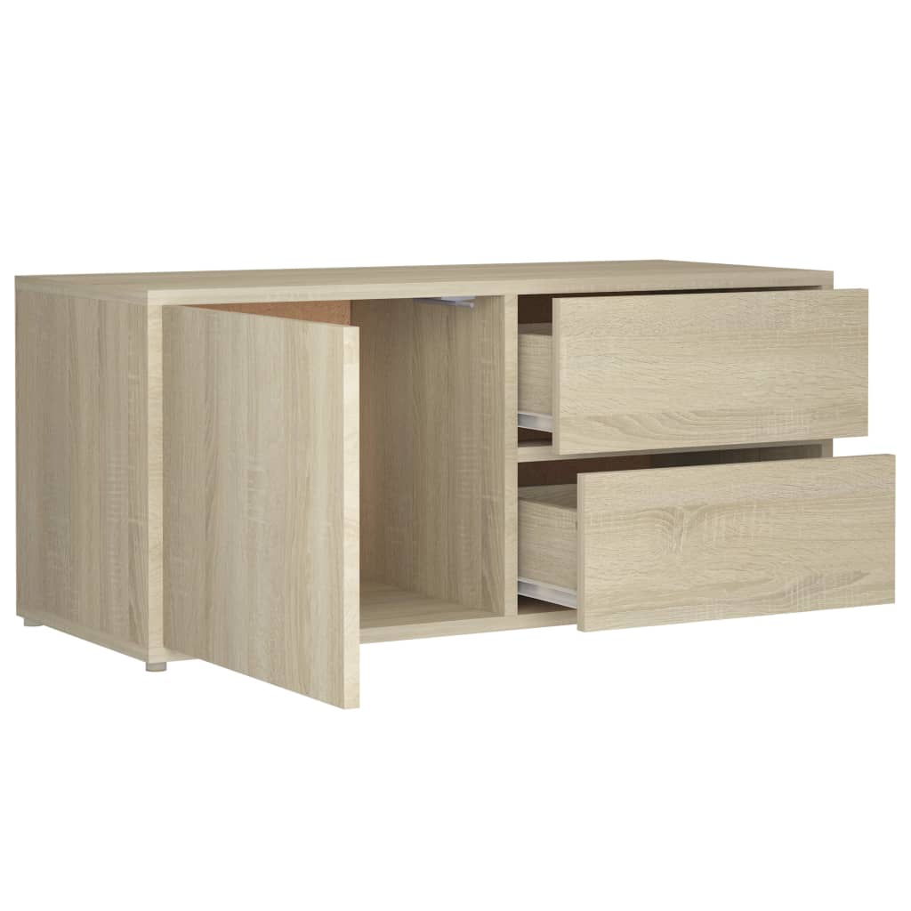 vidaXL Dulap TV, stejar sonoma, 80x34x36 cm, lemn prelucrat vidaXL Dulap TV, stejar sonoma, 80x34x36 cm, lemn prelucrat