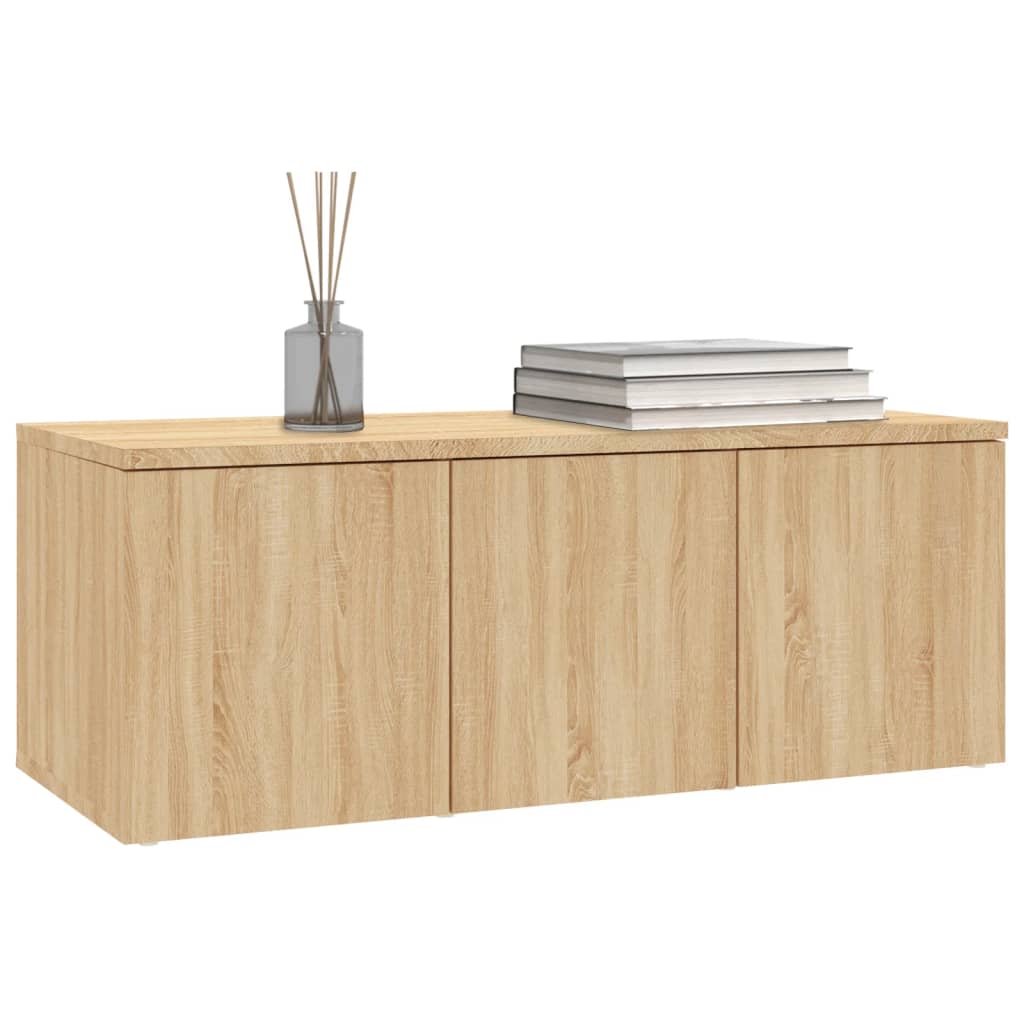 vidaXL Comodă TV, stejar sonoma, 80x34x30 cm, lemn prelucrat