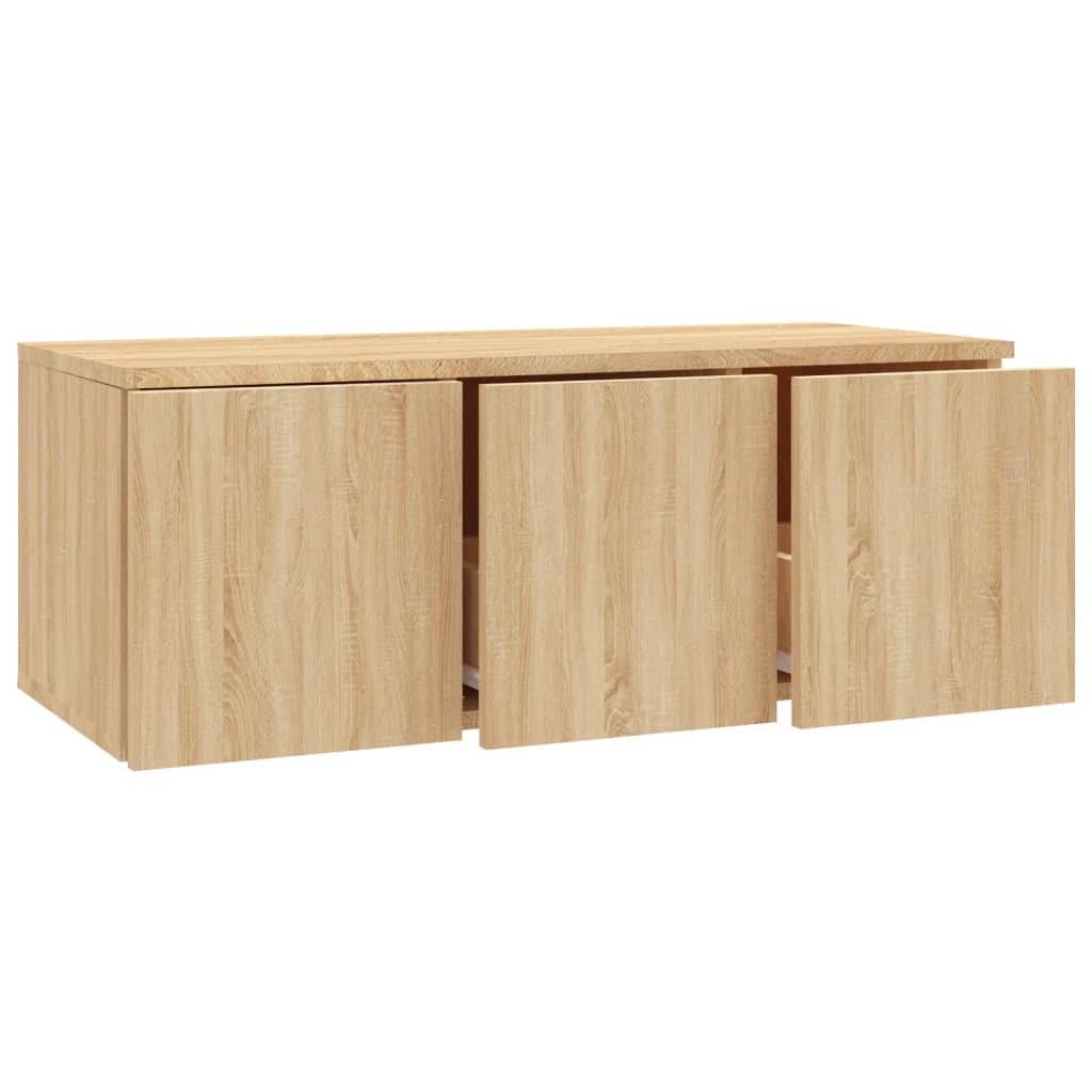 vidaXL Comodă TV, stejar sonoma, 80x34x30 cm, lemn prelucrat