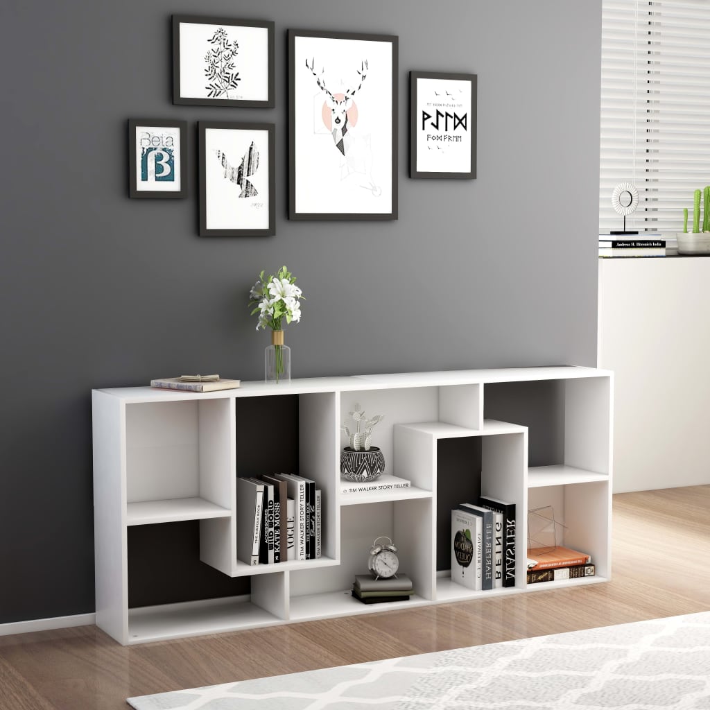 vidaXL Bibliotecă, alb, 67x24x161 cm, lemn prelucrat vidaXL Bibliotecă, alb, 67x24x161 cm, lemn prelucrat